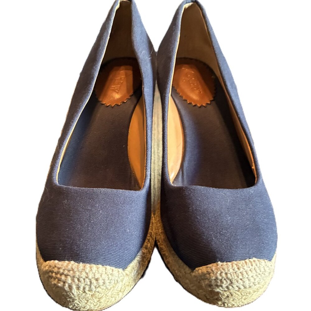 J.CREW Navy Wedges sz 8